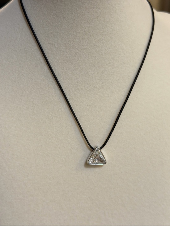 Swarovski Jewelry - SWAROVSKI Crystal Trilliant Cut Design Rope Chain Silver Extender 18 in AUTH